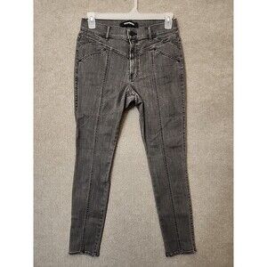Express Ankle Legging Jeans Womens 12 Long Gray Hyper Stretch